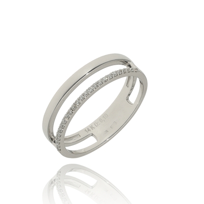 Fehér arany gyűrű 54-es méret (B43338_3I)